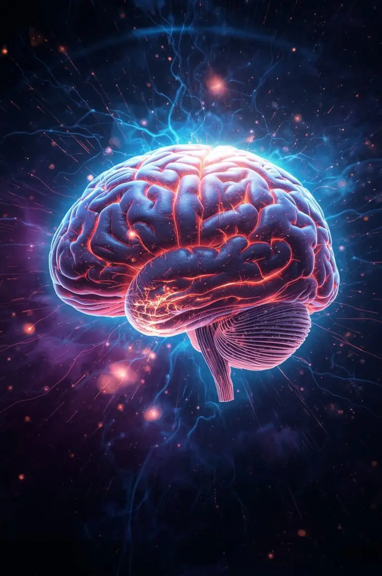 cerveau avec tous ces sillons représentés avec le bulbe rachidien, qui représente l'image de l'inconscient, le pilote automatique qui dirige la relation avec le poids