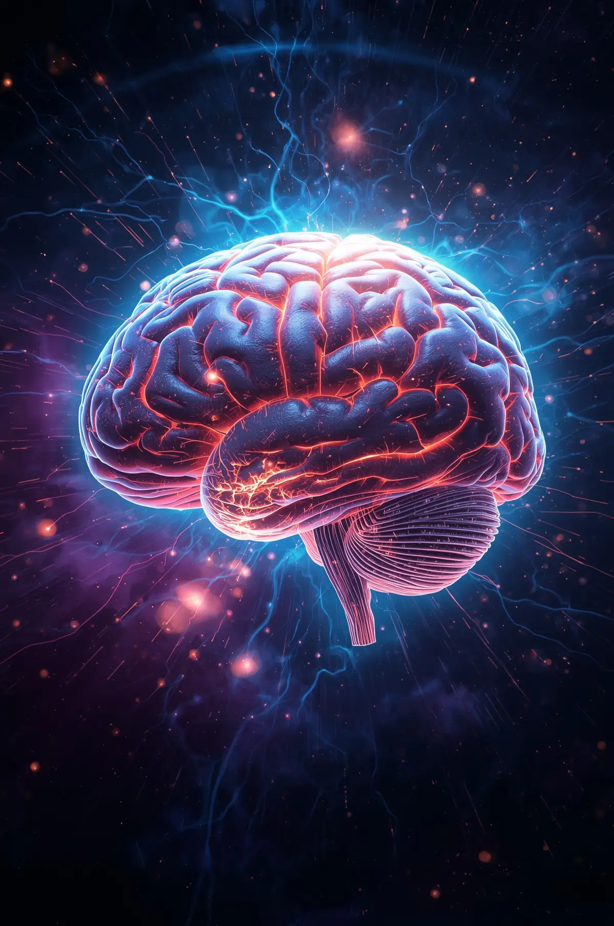 cerveau avec tous ces sillons représentés avec le bulbe rachidien, qui représente l'image de l'inconscient, le pilote automatique qui dirige la relation avec le poids