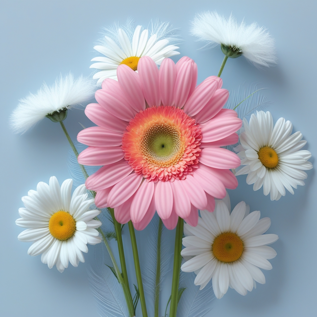fleurs rose et blanches posées sur un support blanc représentant les tarifs des séances d'hypnose